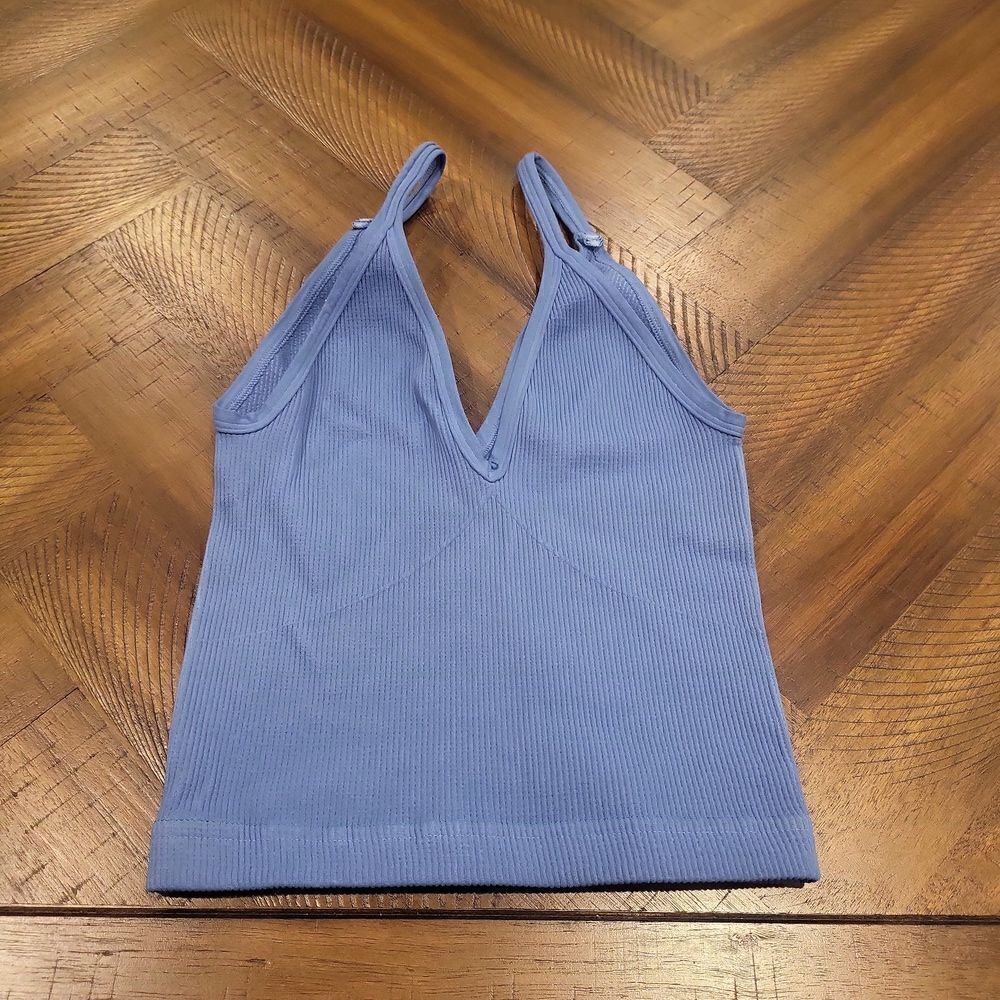 Free People Happiness Runs V-Neck XS/S Blue